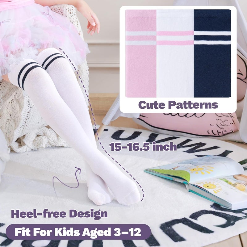 ANTSANG Kids Girls Knee High Socks Long Boot Crazy Silly Fun Gift Cute Tall Animal Socks for Child 6 Pairs - Image 5